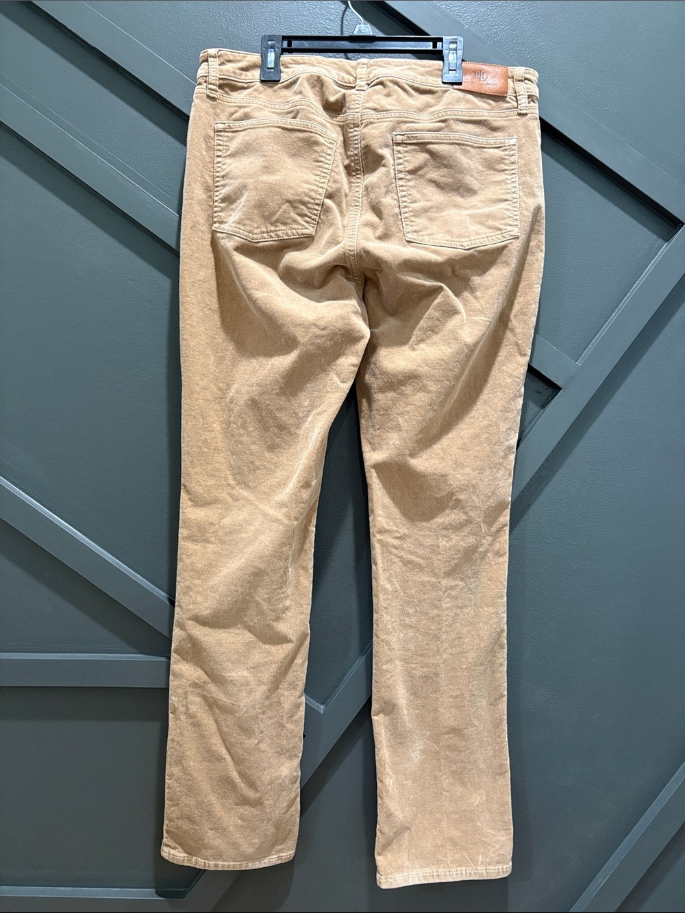 Lauren Ralph Lauren Tan Corduroy Pants Women’s Size 12 Stretch Straight Leg - Picture 4 of 8